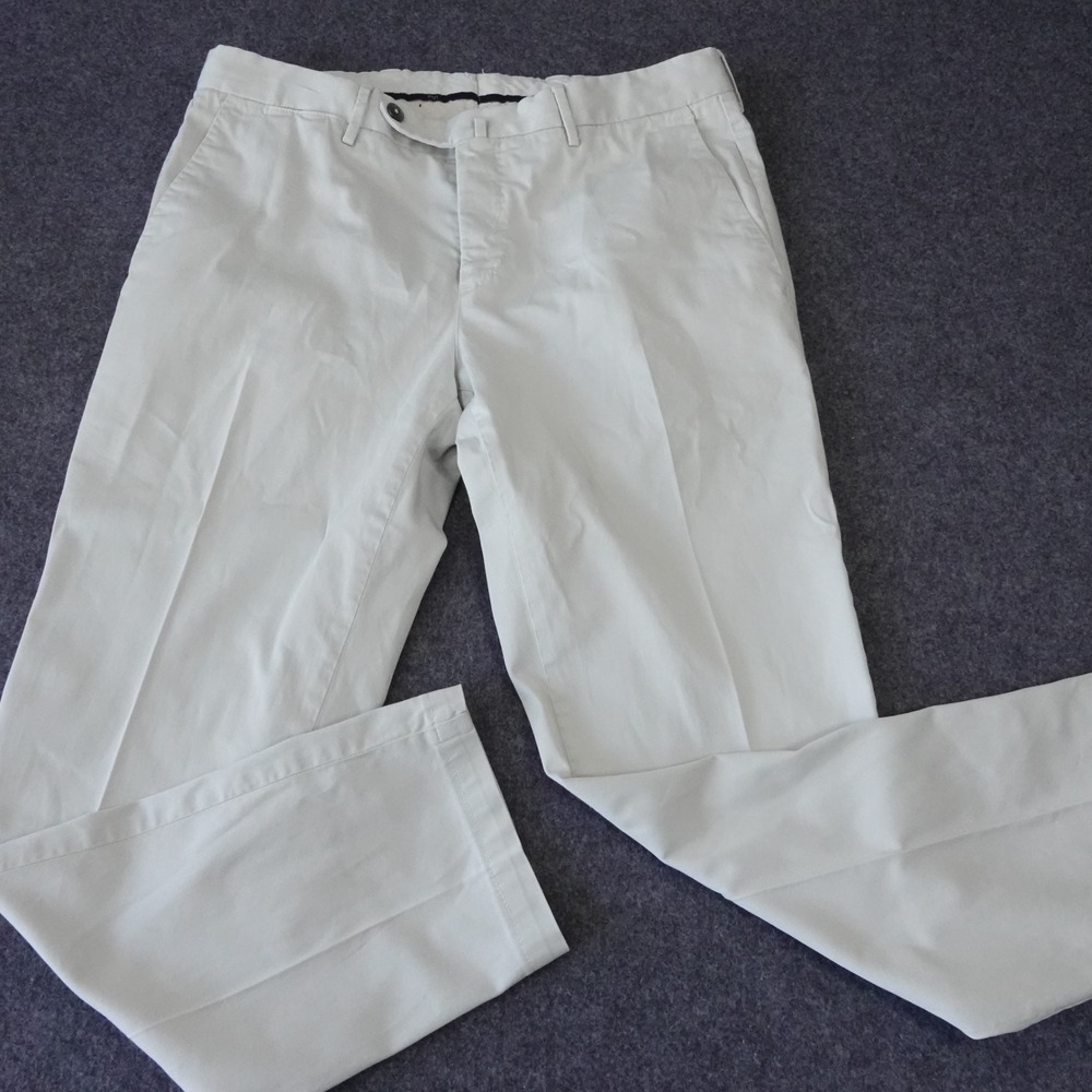 PT01 Pantaloni Torino Mens Beige Cotton Stretch Chino Pants Size 31x27
